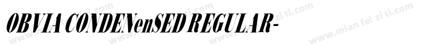 OBVIA CONDENenSED REGULAR字体转换